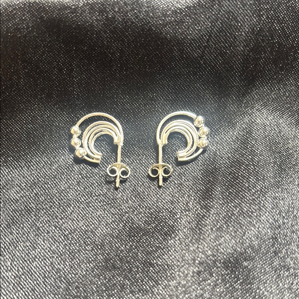 Elegant Silver Stud Earrings